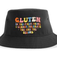 Gluten Is The First Thing I Cannot Tolerate Funny Sarcastic Sustainable Bucket Hat