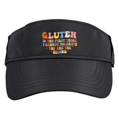 Gluten Is The First Thing I Cannot Tolerate Funny Sarcastic Adult Drive Performance Visor