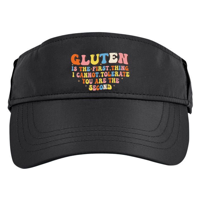 Gluten Is The First Thing I Cannot Tolerate Funny Sarcastic Adult Drive Performance Visor