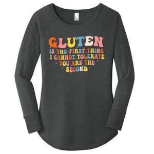 Gluten Is The First Thing I Cannot Tolerate Funny Sarcastic Women's Perfect Tri Tunic Long Sleeve Shirt