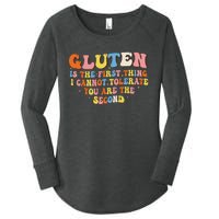 Gluten Is The First Thing I Cannot Tolerate Funny Sarcastic Women's Perfect Tri Tunic Long Sleeve Shirt