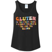 Gluten Is The First Thing I Cannot Tolerate Funny Sarcastic Ladies Essential Tank