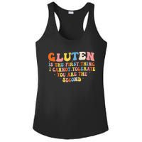 Gluten Is The First Thing I Cannot Tolerate Funny Sarcastic Ladies PosiCharge Competitor Racerback Tank