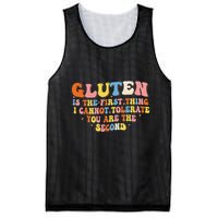 Gluten Is The First Thing I Cannot Tolerate Funny Sarcastic Mesh Reversible Basketball Jersey Tank