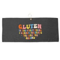 Gluten Is The First Thing I Cannot Tolerate Funny Sarcastic Large Microfiber Waffle Golf Towel