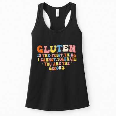 Gluten Is The First Thing I Cannot Tolerate Funny Sarcastic Womens Tank Top