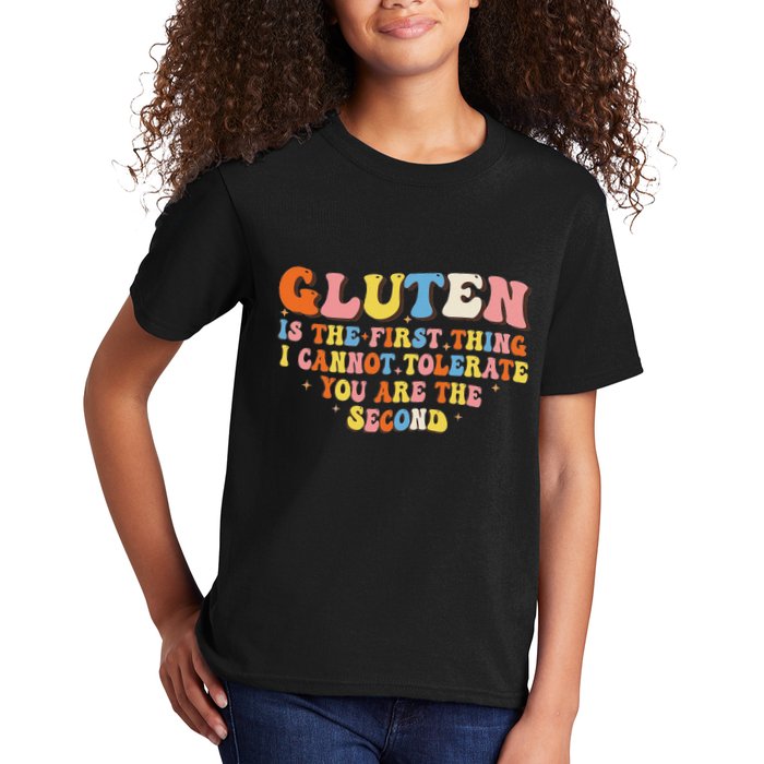 Gluten Is The First Thing I Cannot Tolerate Funny Sarcastic Kids T-Shirt