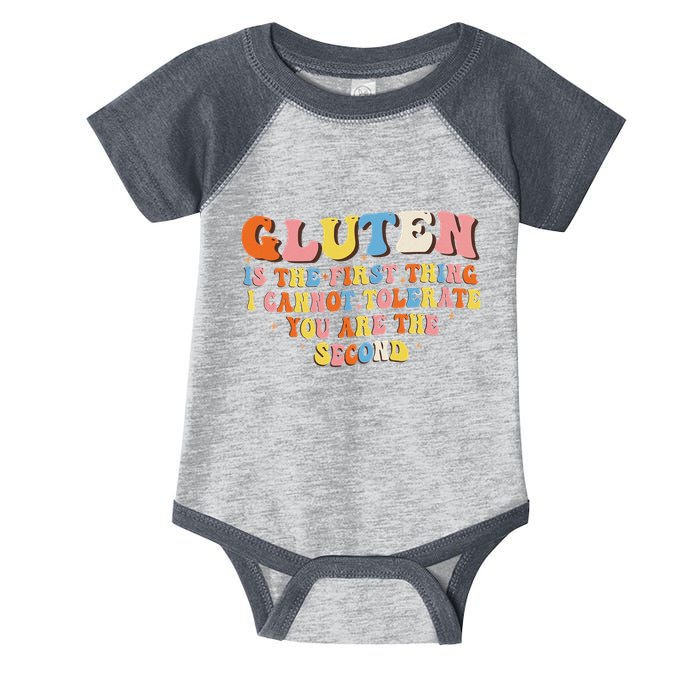 Gluten Is The First Thing I Cannot Tolerate Funny Sarcastic Infant Baby Jersey Bodysuit