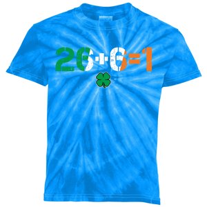 Green Irish Unity 26 + 6 = 1 St Paddys Day Ireland Gift Kids Tie-Dye T-Shirt