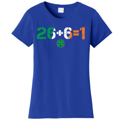 Green Irish Unity 26 + 6 = 1 St Paddys Day Ireland Gift Women's T-Shirt