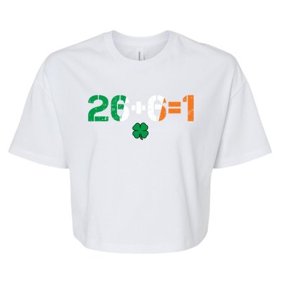 Green Irish Unity 26 + 6 = 1 St Paddys Day Ireland Gift Bella+Canvas Jersey Crop Tee