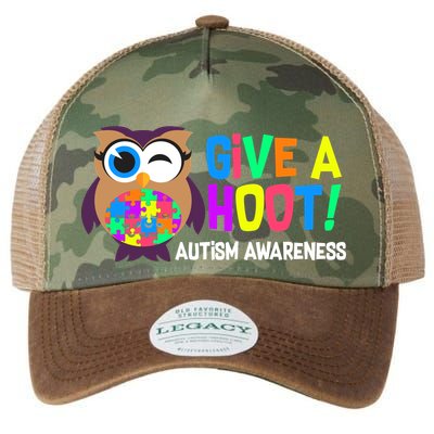 Give A Hoot Autism Awareness Legacy Tie Dye Trucker Hat