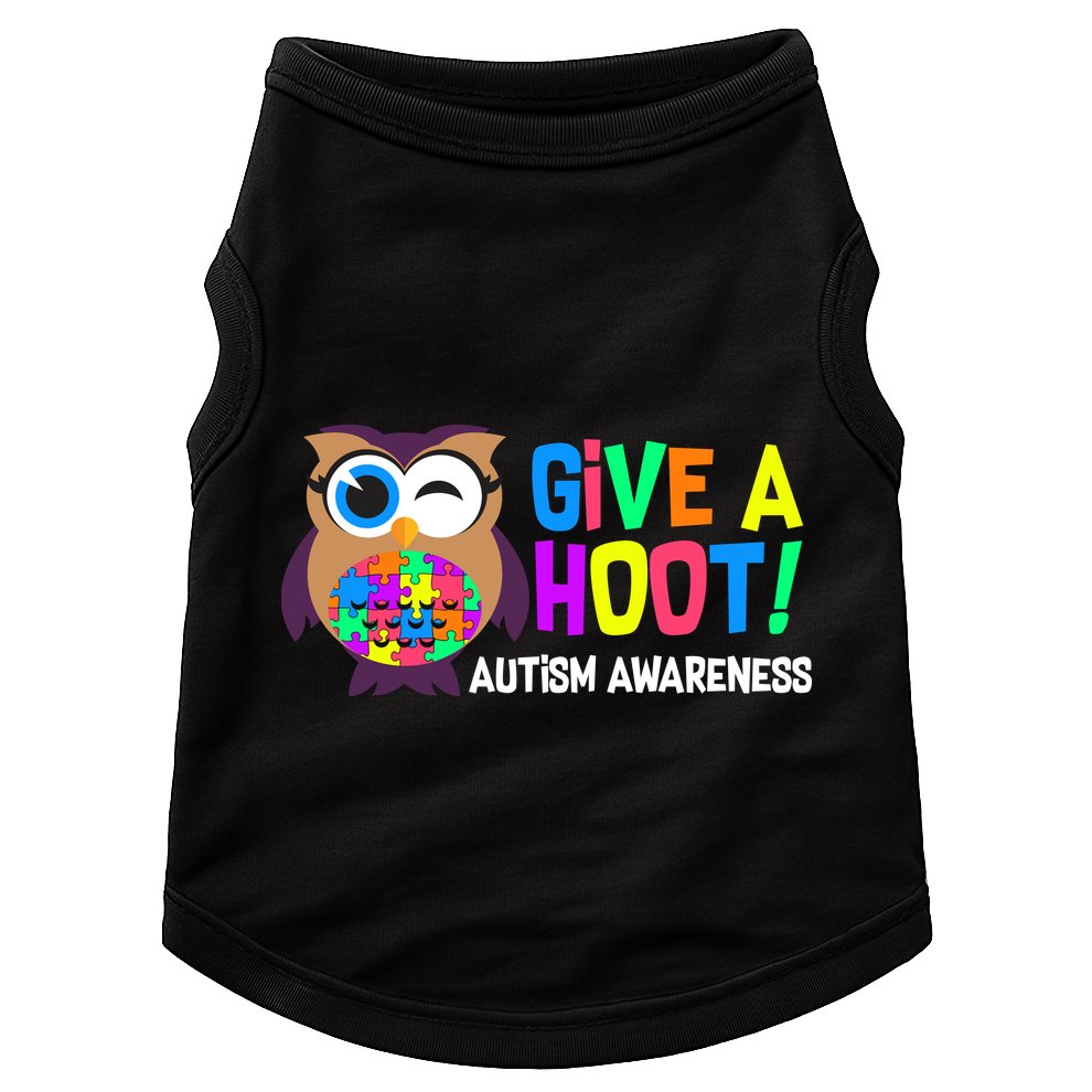 Give A Hoot Autism Awareness Doggie Tank