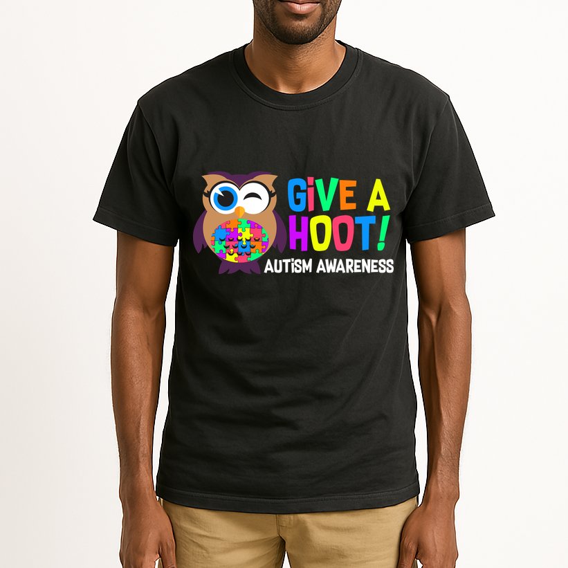 Give A Hoot Autism Awareness Tall T-Shirt