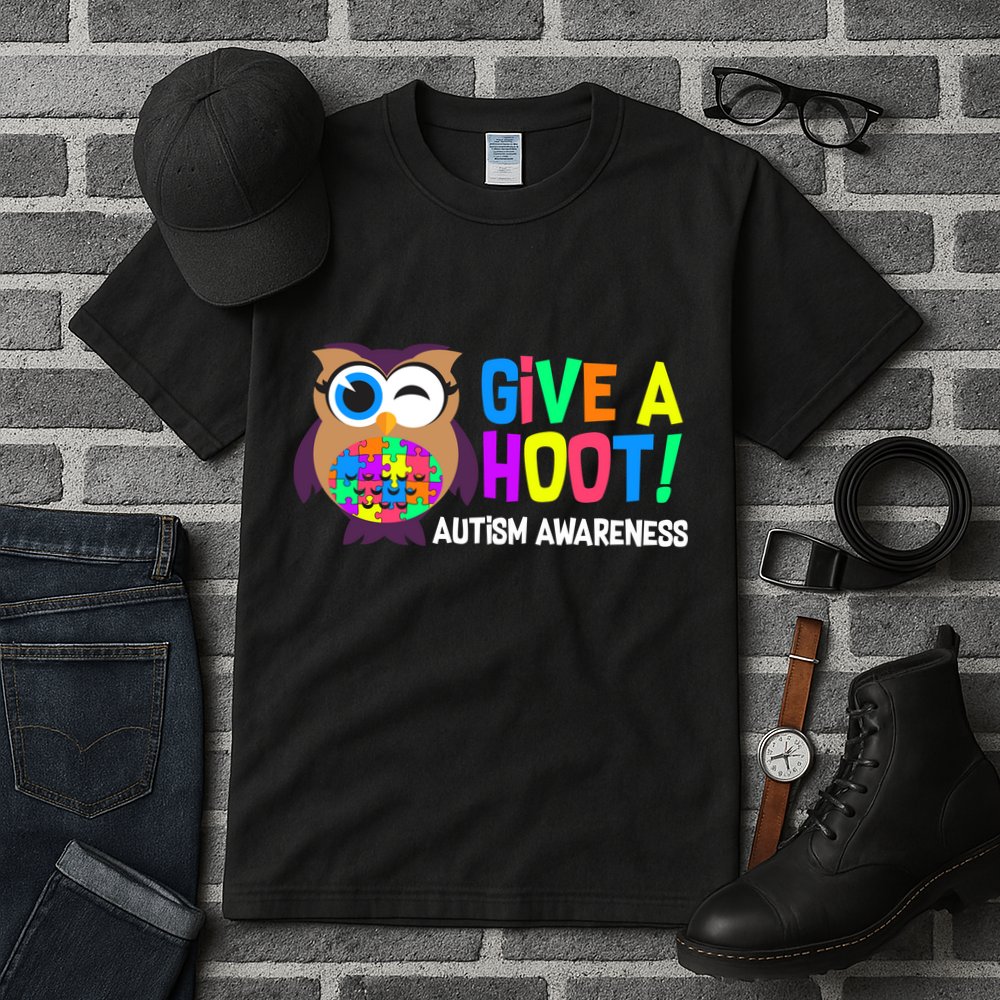 Give A Hoot Autism Awareness Tall T-Shirt