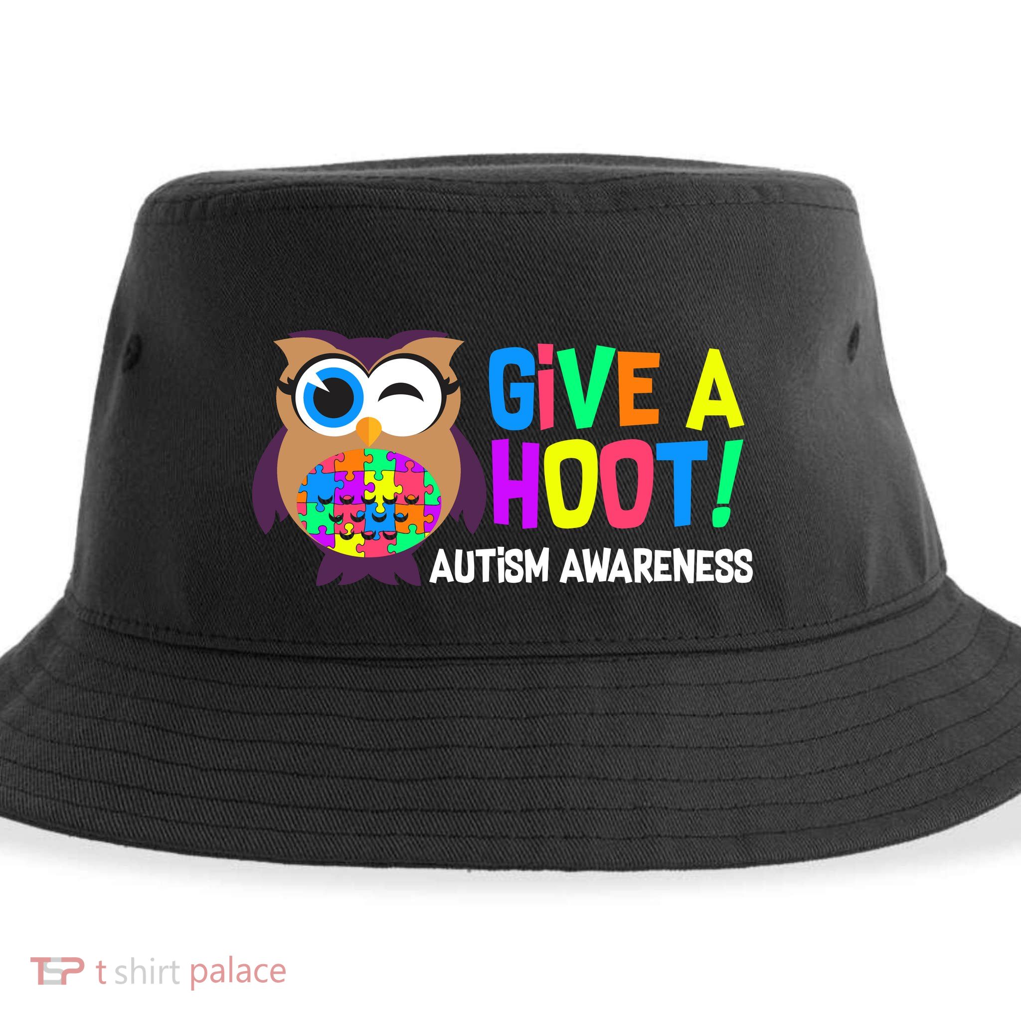 Give A Hoot Autism Awareness Sustainable Bucket Hat