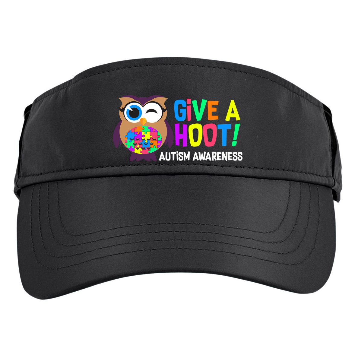 Give A Hoot Autism Awareness Adult Drive Performance Visor