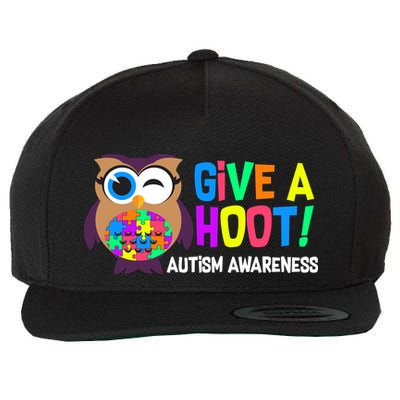 Give A Hoot Autism Awareness Wool Snapback Cap