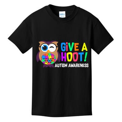 Give A Hoot Autism Awareness Kids T-Shirt