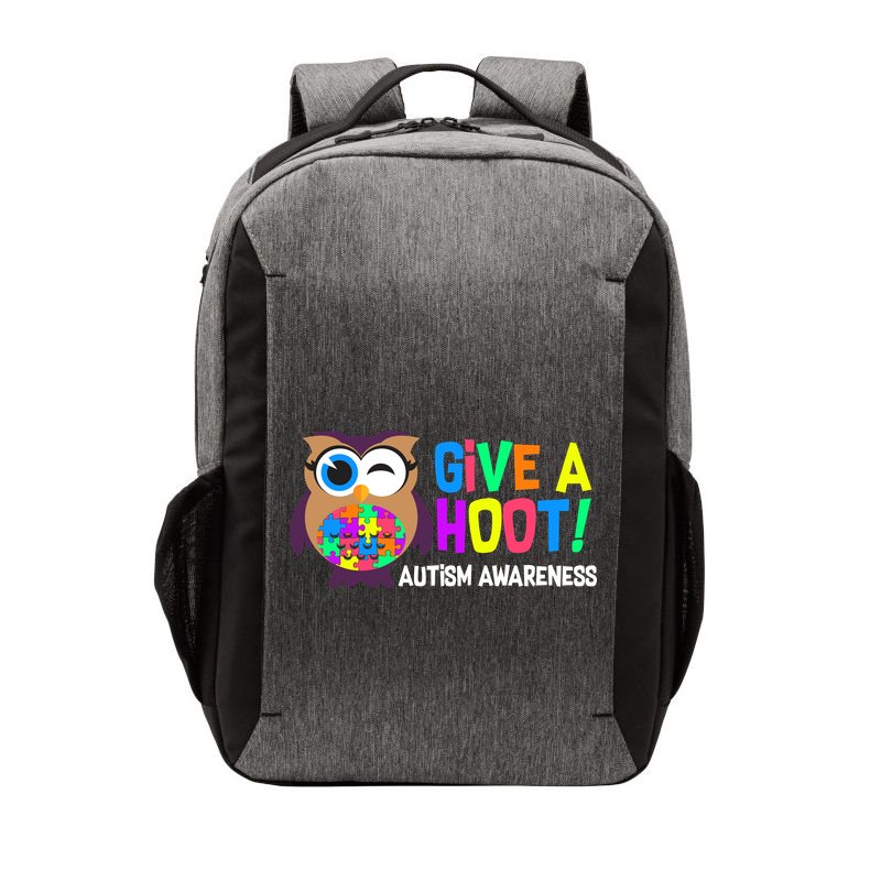 Give A Hoot Autism Awareness Vector Backpack