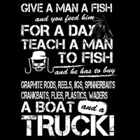 Give A Man A Fish A Boat And A Truck Cropped Pullover Crew
