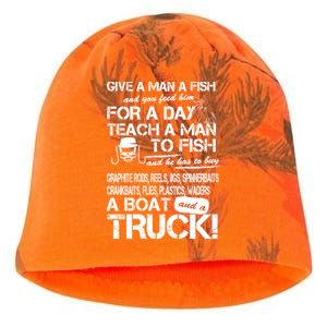 Give A Man A Fish A Boat And A Truck Kati - Camo Knit Beanie