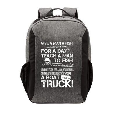 Give A Man A Fish A Boat And A Truck Vector Backpack