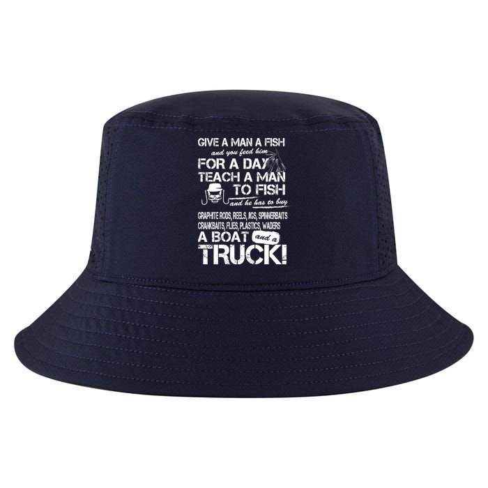 Give A Man A Fish A Boat And A Truck Cool Comfort Performance Bucket Hat