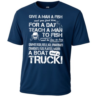 Give A Man A Fish A Boat And A Truck Performance Shirt