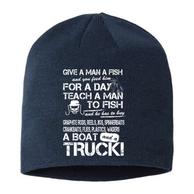 Give A Man A Fish A Boat And A Truck Sustainable Beanie