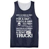 Give A Man A Fish A Boat And A Truck Mesh Reversible Basketball Jersey Tank