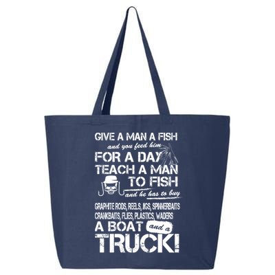 Give A Man A Fish A Boat And A Truck 25L Jumbo Tote