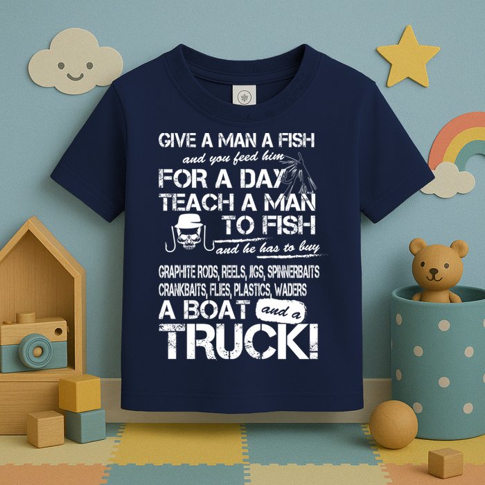 Give A Man A Fish A Boat And A Truck Toddler T-Shirt