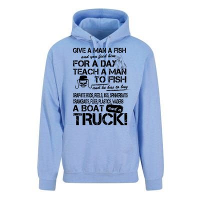 Give A Man A Fish A Boat And A Truck Unisex Surf Hoodie