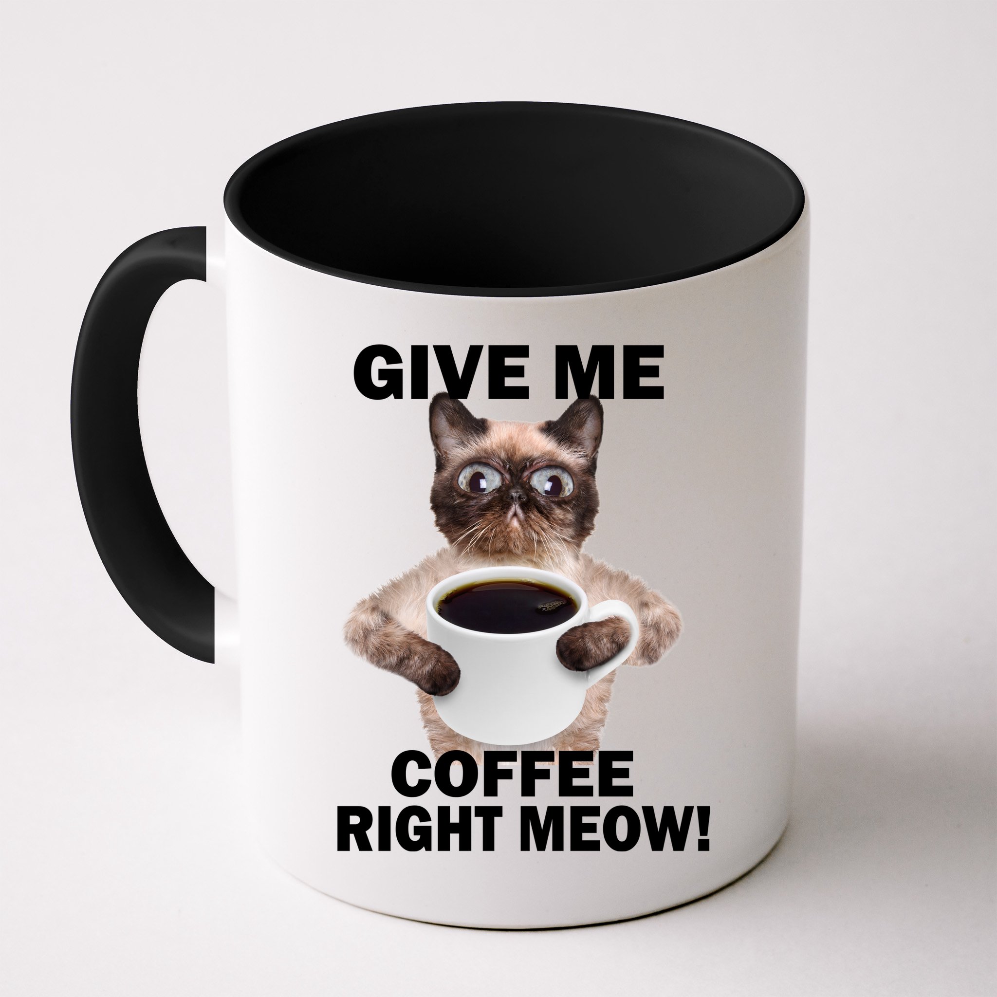 Give Me Coffee Right Meow Mug