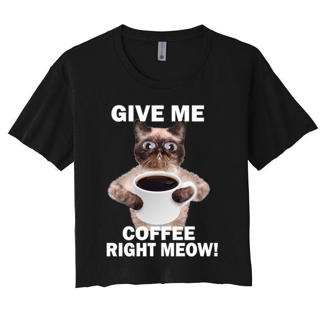 Give Me Coffee Right Meow Crop Top