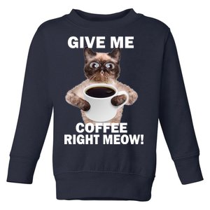 Give Me Coffee Right Meow Toddler Sweatshirt