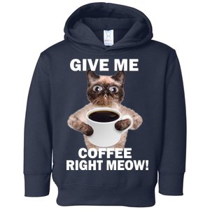 Give Me Coffee Right Meow Toddler Hoodie