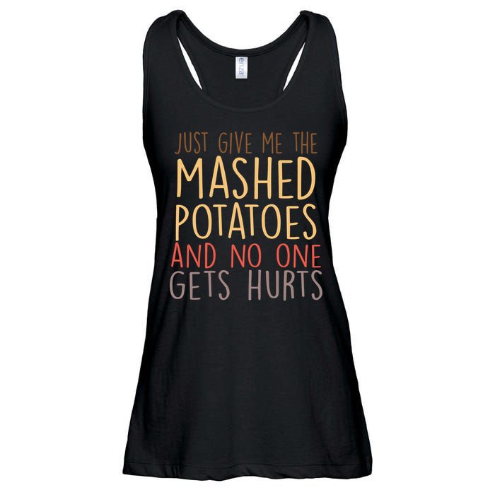 Give Me Mashed Potatoes No One Gets Hurt Ladies Essential Flowy Tank