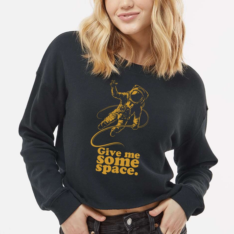 Give Me Some Space Cropped Pullover Crew