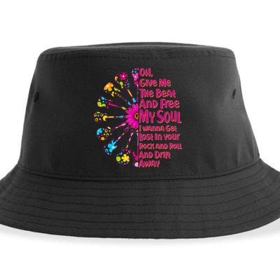 Give Me The Beat Hippie Guitars Sustainable Bucket Hat