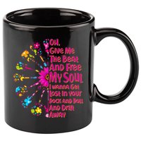Give Me The Beat Hippie Guitars 11oz C Handle Ceramic Mug