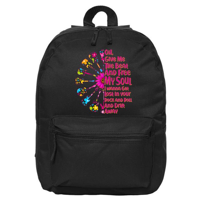 Give Me The Beat Hippie Guitars 16 in Basic Backpack