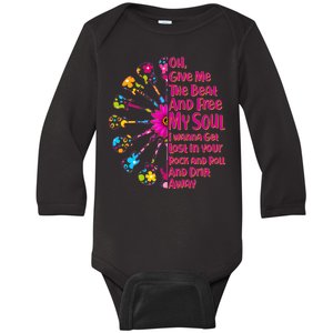 Give Me The Beat Hippie Guitars Baby Long Sleeve Bodysuit