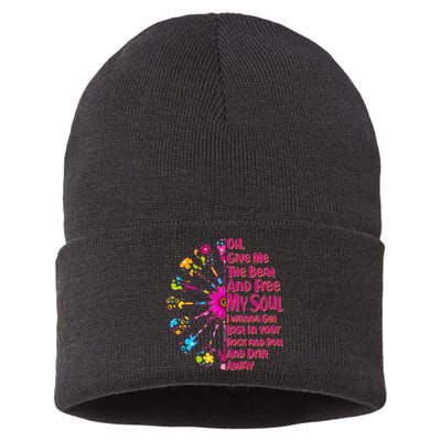 Give Me The Beat Hippie Guitars Sustainable Knit Beanie