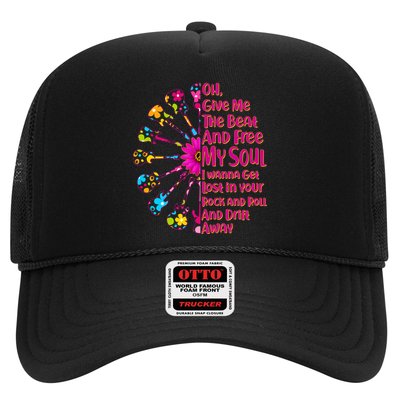 Give Me The Beat Hippie Guitars Trucker Hat