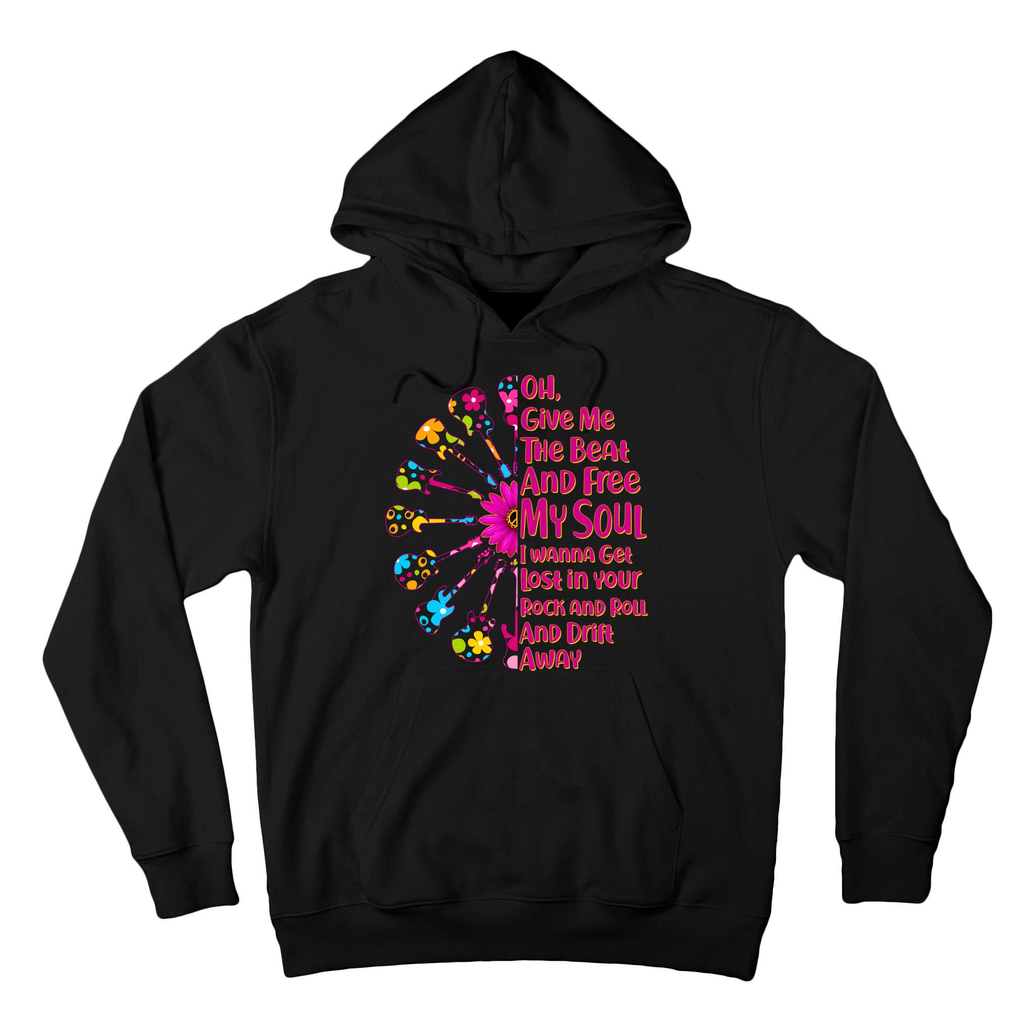 Give Me The Beat Hippie Guitars Tall Hoodie