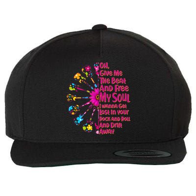 Give Me The Beat Hippie Guitars Wool Snapback Cap