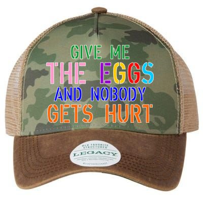 Give Me The Eggs and Nobody Gets Hurt Easter Egg Hunt Legacy Tie Dye Trucker Hat