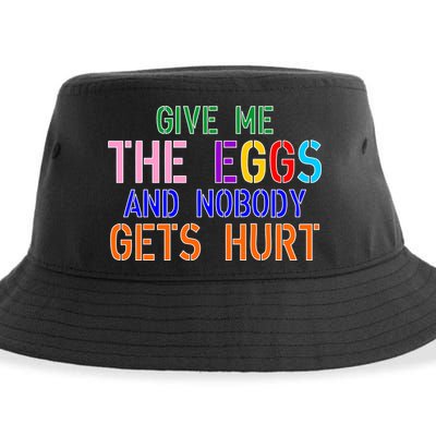 Give Me The Eggs and Nobody Gets Hurt Easter Egg Hunt Sustainable Bucket Hat